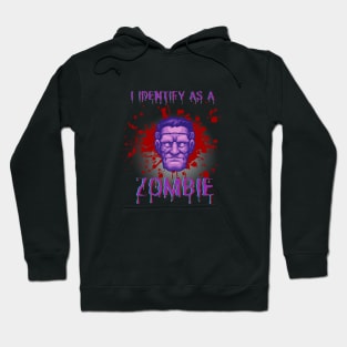 I Identify as a Zombie purple Hoodie